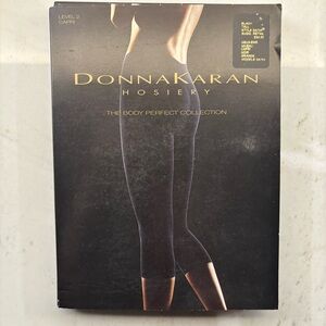 Vintage NWT Donna Karan capri shaper size L in black